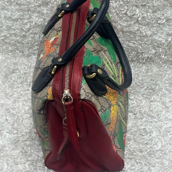 Gucci Multicolor GG Blooms Supreme Canvas and Leather Boston Bag - Picture 6 of 16